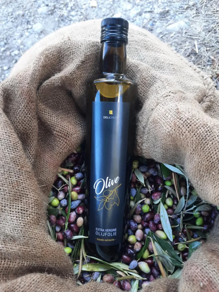 Extra virgin olijfolie van het merk Delicrete